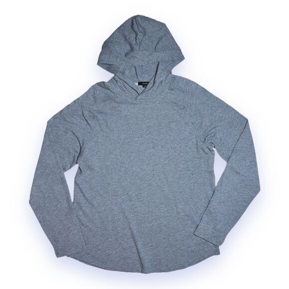 VINCE Men's Cotton Cashmere Blend Hoodie Sweater Pullover Gray Large L - Picture 1 of 10